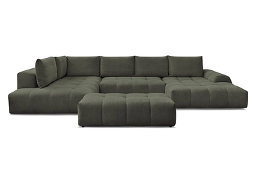 Canapé d'angle panoramique avec pouf BOBOCHIC EVEREST