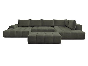 Canapé d'angle panoramique avec pouf BOBOCHIC EVEREST