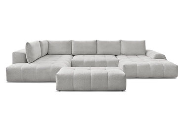 Canapé d'angle panoramique avec pouf BOBOCHIC EVEREST