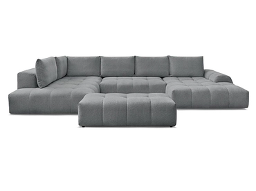 Canapé d'angle panoramique avec pouf BOBOCHIC EVEREST