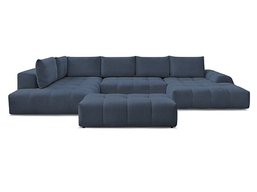 Canapé d'angle panoramique avec pouf BOBOCHIC EVEREST