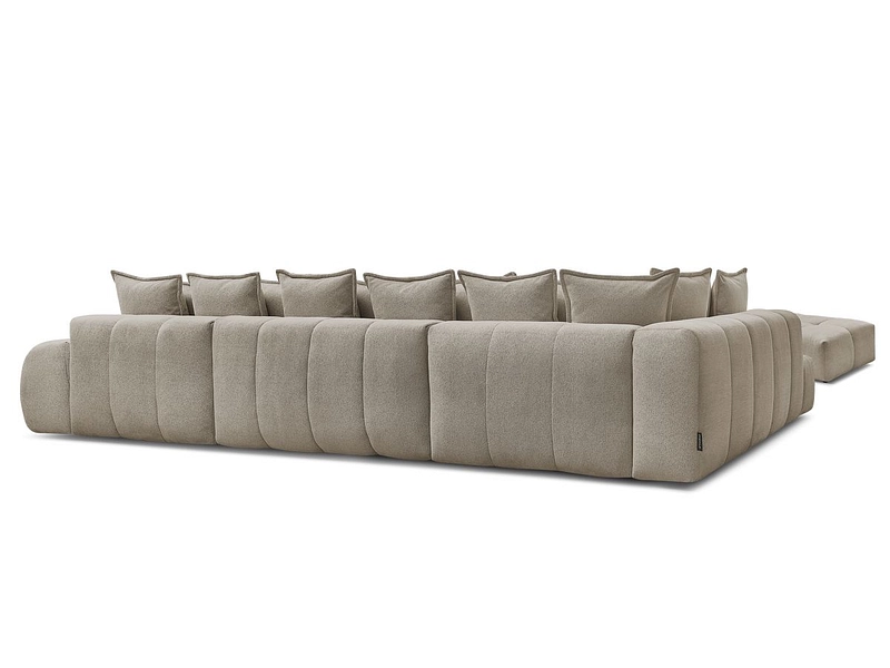 Divano ad angolo panoramico con pouf BOBOCHIC EVEREST