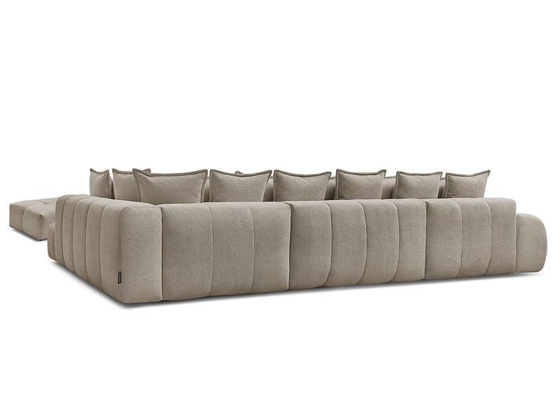 Divano ad angolo panoramico con pouf BOBOCHIC EVEREST