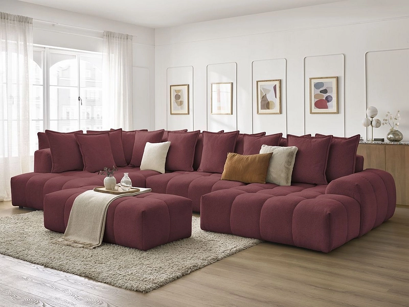 Panorama-Ecksofa mit Hocker BOBOCHIC EVEREST