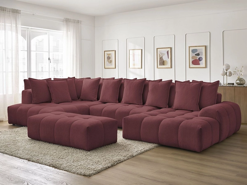 Panorama-Ecksofa mit Hocker BOBOCHIC EVEREST