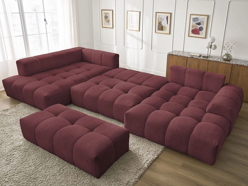 Panorama-Ecksofa mit Hocker BOBOCHIC EVEREST