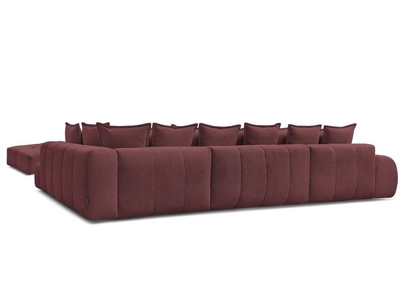 Canapé d'angle panoramique avec pouf BOBOCHIC EVEREST