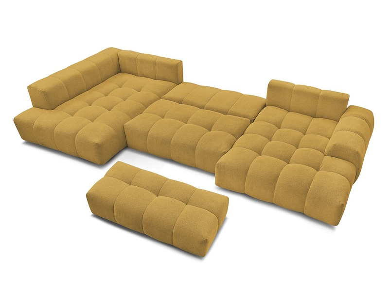 Canapé d'angle panoramique avec pouf BOBOCHIC EVEREST