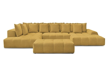 Canapé d'angle panoramique avec pouf BOBOCHIC EVEREST