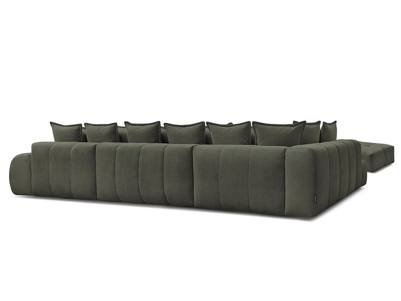 Canapé d'angle panoramique avec pouf BOBOCHIC EVEREST