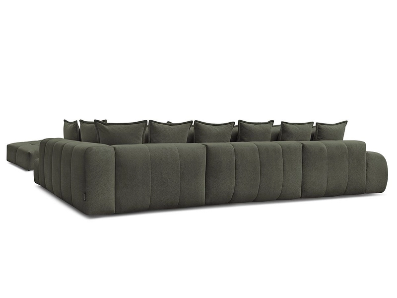 Canapé d'angle panoramique avec pouf BOBOCHIC EVEREST