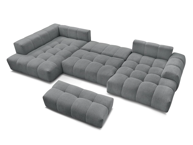 Divano ad angolo panoramico con pouf BOBOCHIC EVEREST