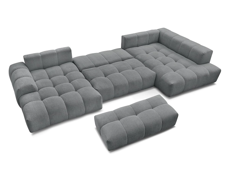 Canapé d'angle panoramique avec pouf BOBOCHIC EVEREST