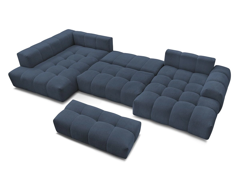 Canapé d'angle panoramique avec pouf BOBOCHIC EVEREST