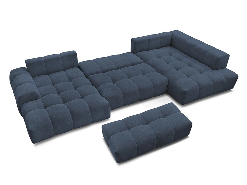 Canapé d'angle panoramique avec pouf BOBOCHIC EVEREST