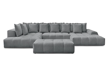 Divano ad angolo panoramico con pouf BOBOCHIC EVEREST