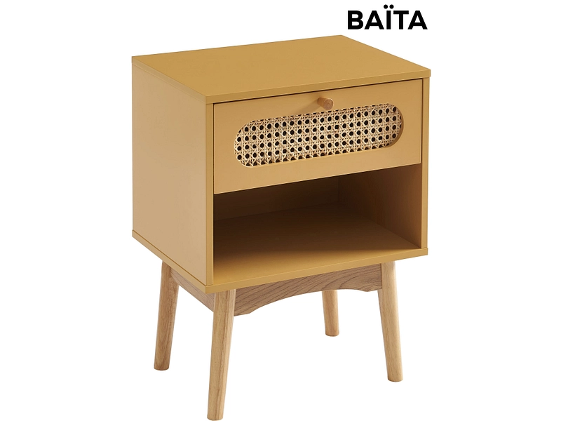 Geflammter Nachttisch 4er-Set – 30,5 X 40 X 54 Cm, Aus Holz, Mit Schublade, Vielseitig Nutzbar
