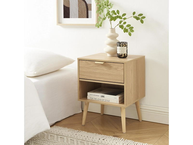 Set di 2 comodini BAÏTA JEANNE 1 cassetto