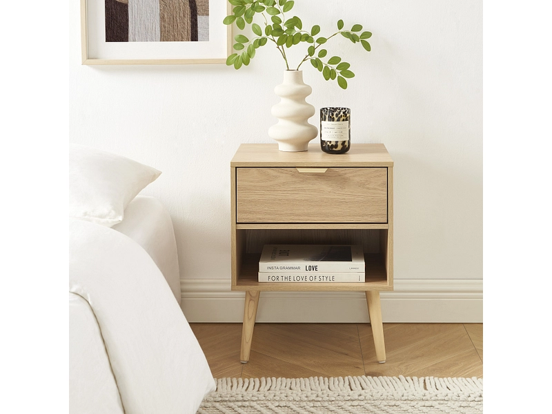 Set di 2 comodini BAÏTA JEANNE 1 cassetto