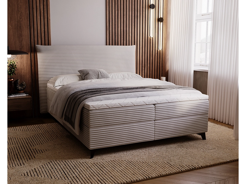 Boxspringbett FOXY hellgrau