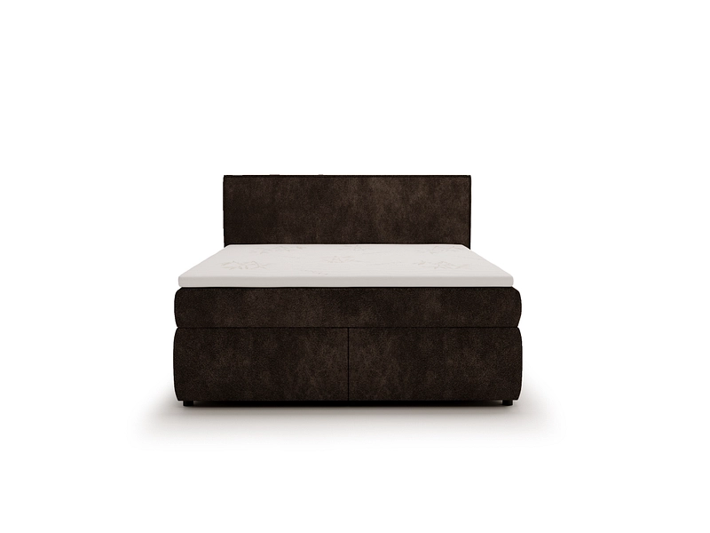 Boxspring SONIA grigio scuro 160x200cm semirigido