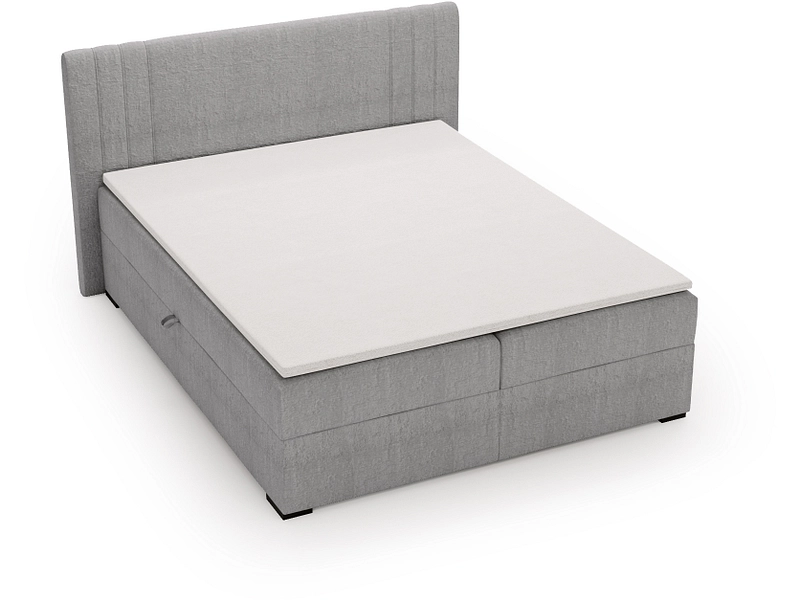 Boxspring PARIS grigio 140x200cm semirigido