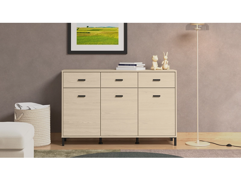 Kommode ARBELA 3 Türen 3 Schubladen