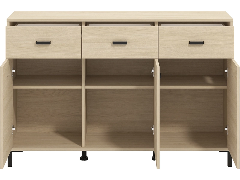 Kommode ARBELA 3 Türen 3 Schubladen