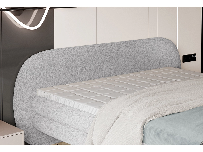 Boxspring WERNIGHT OVO grigio chiaro