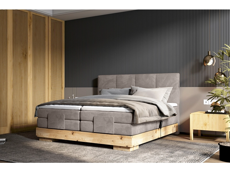 Boxspring eletttrico CRUDO tortora