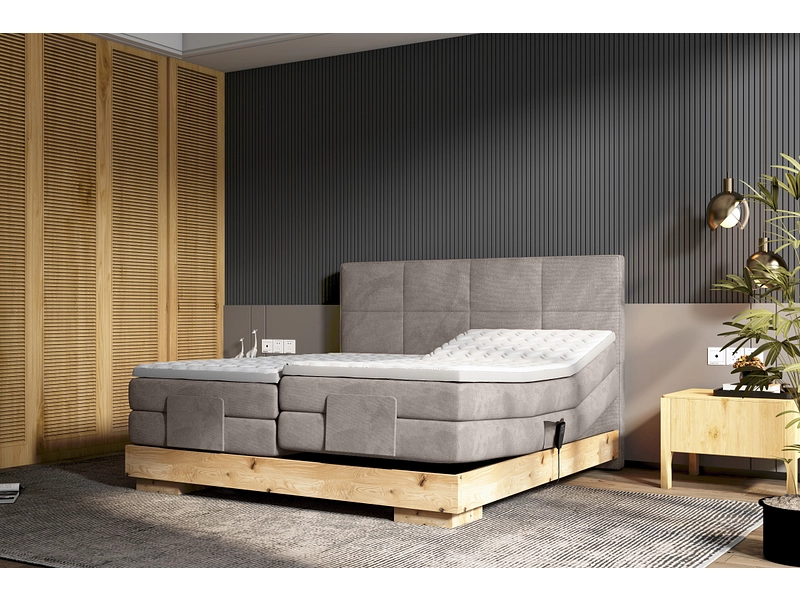 Boxspring eletttrico CRUDO tortora
