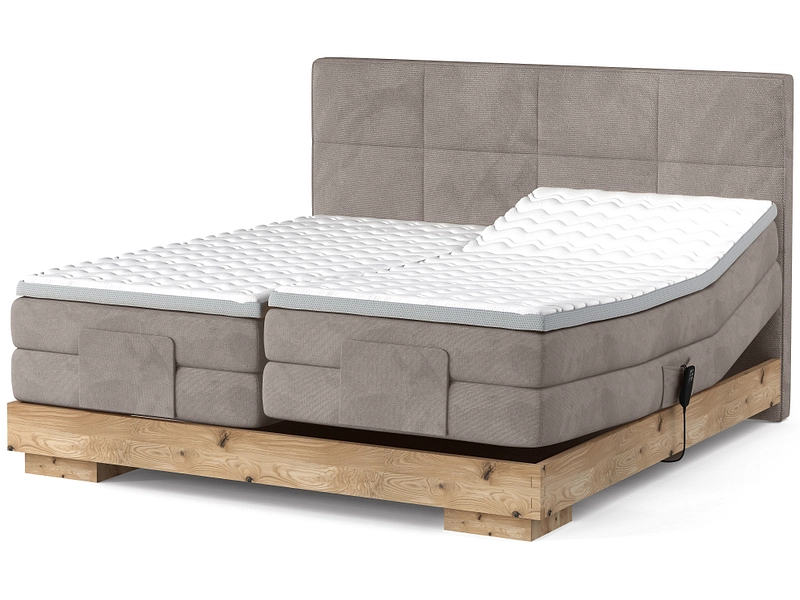 Boxspring eletttrico CRUDO tortora