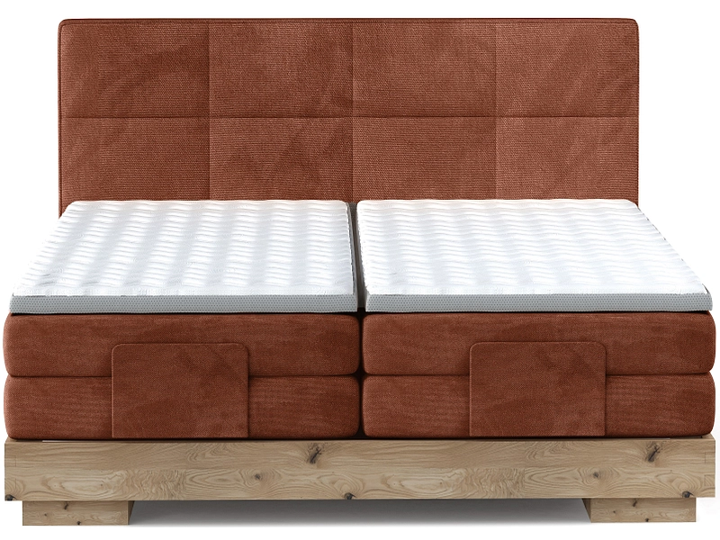 Boxspring eletttrico CRUDO terracotta