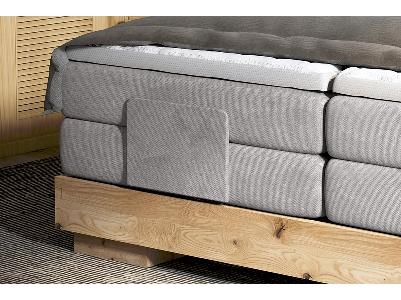 Boxspring eletttrico CRUDO grigio chiaro