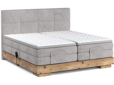 Boxspring eletttrico CRUDO grigio chiaro