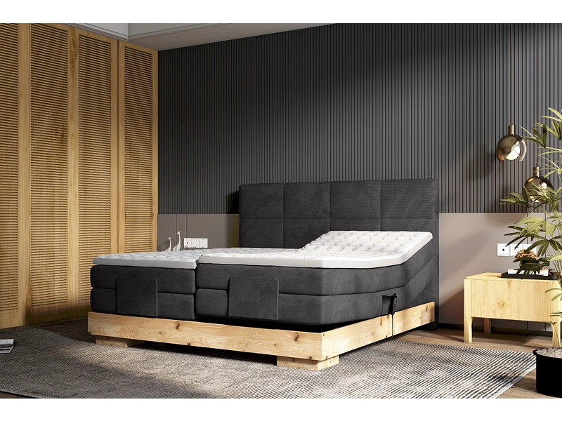 Boxspring eletttrico CRUDO antracite