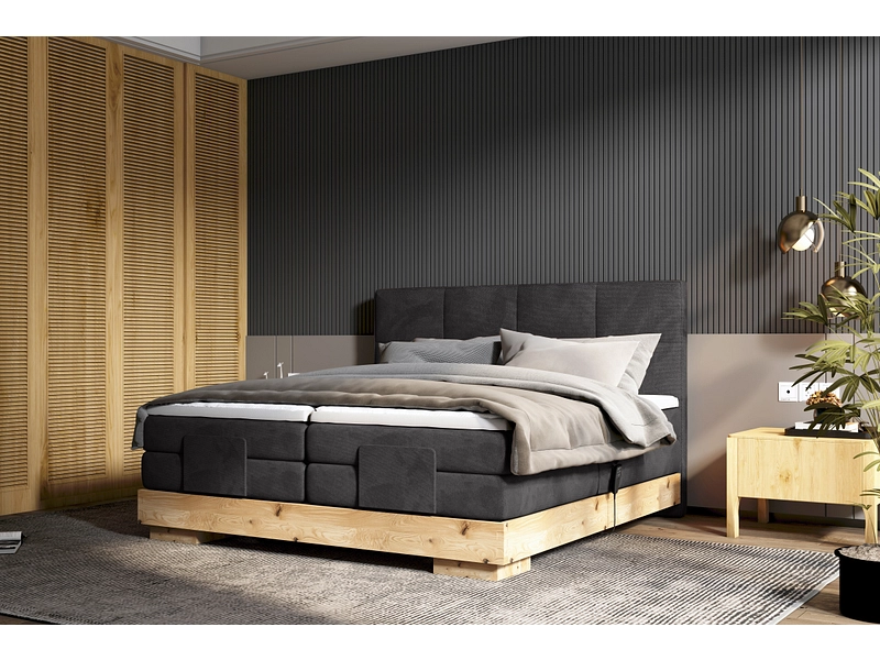 Boxspring eletttrico CRUDO antracite