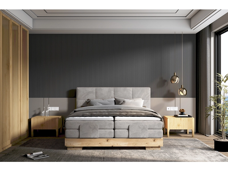 Elektrisches Boxspringbett CRUDO beige Elektrisches Boxspringbett CRUDO beige