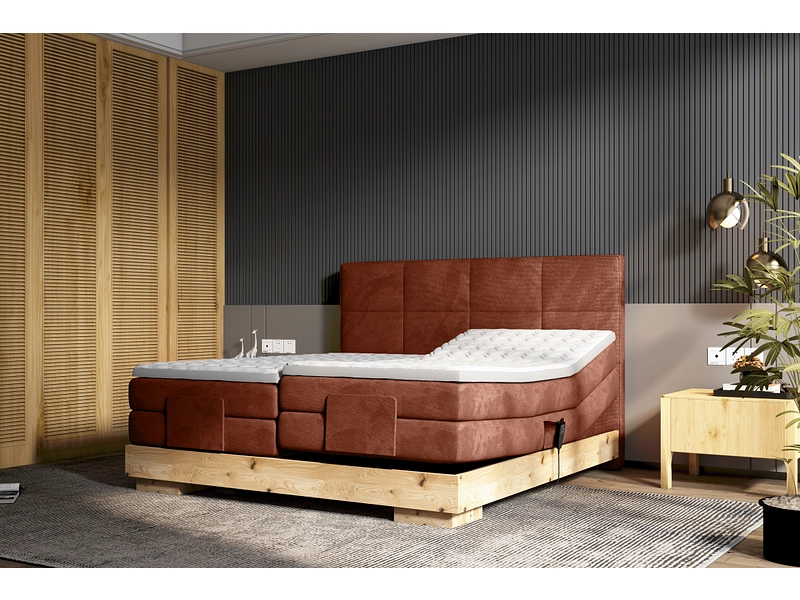Boxspring eletttrico CRUDO terracotta