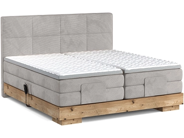 Elektrisches Boxspringbett CRUDO beige