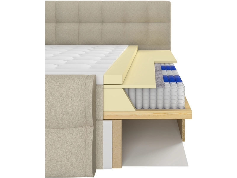 Boxspringbett BELLAGIO dunkelbeige Boxspringbett BELLAGIO dunkelbeige
