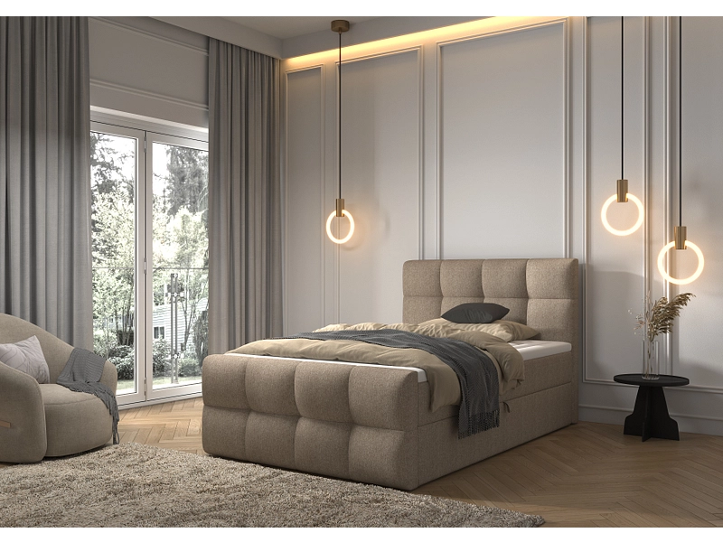 Boxspring BELLAGIO marrone chiaro