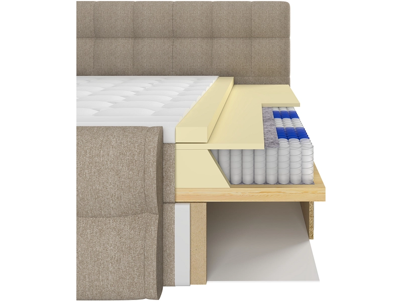 Boxspring BELLAGIO marrone chiaro