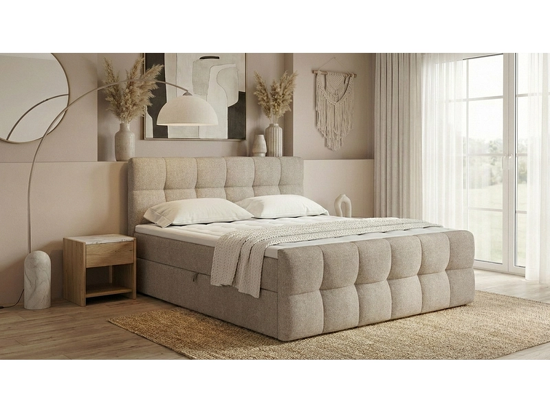Boxspringbett BELLAGIO hellbraun Boxspringbett BELLAGIO hellbraun