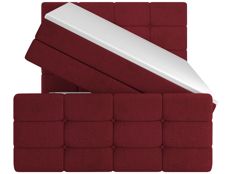 Boxspringbett SHADOW bordeau
