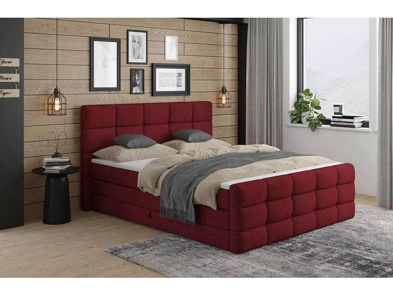 Boxspringbett SHADOW bordeau
