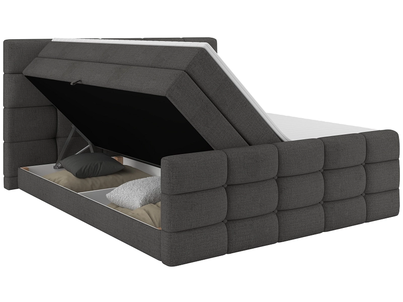 Boxspring SHADOW gris foncé