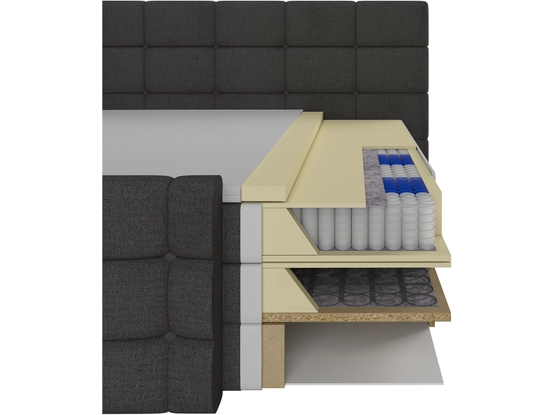 Boxspring SHADOW gris foncé