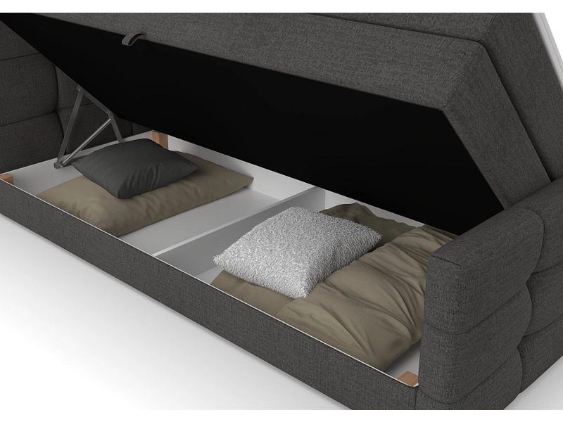 Boxspring SHADOW gris foncé