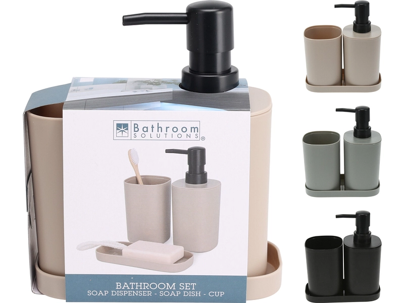 Badezimmer-Set LOTY mehrfarbig Badezimmer-Set LOTY mehrfarbig